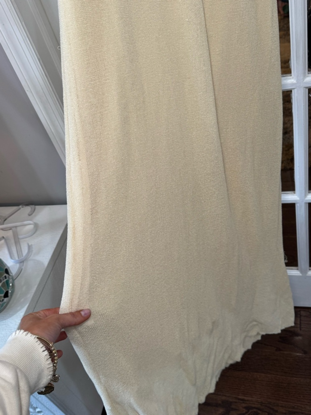 🥥THE MOST BEAUTIFUL Zara Strapless Cream Maxi Dress with Floral Ruffle - Picture 4 of 7